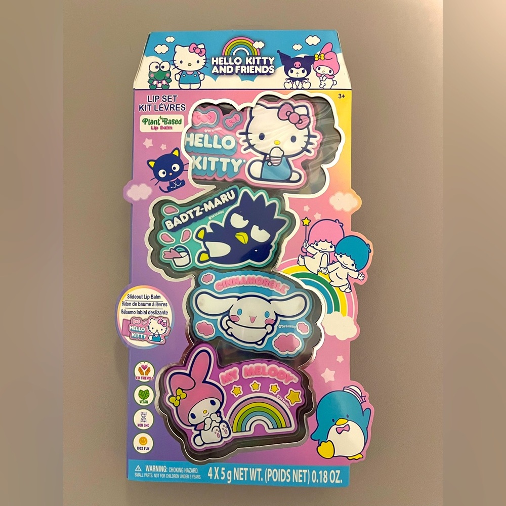Hello Kitty and Friends Lip Set - Four scents